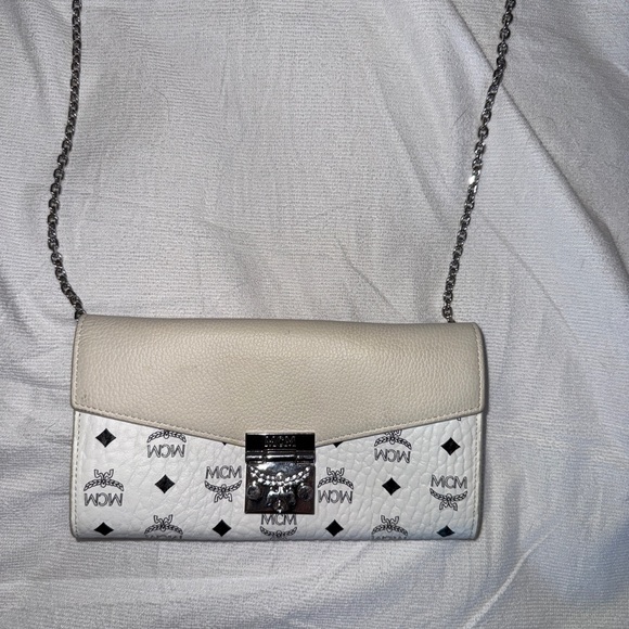 MCM Ivory and Black Crossbody Bag